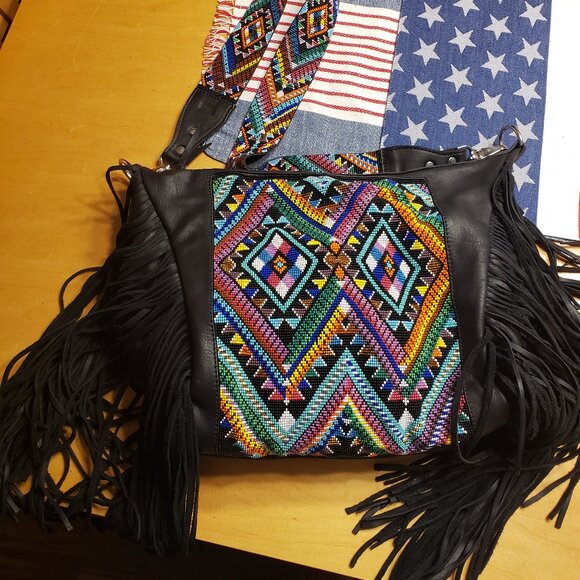 Custom Hand Beaded Fringe Hobo - Picture 2 of 12
